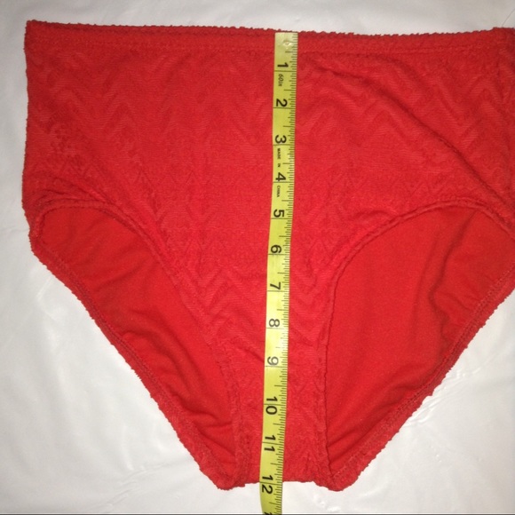 🌺SOLD🌺High Waist Bikini Bottom Crochet Red Small - Picture 3 of 5